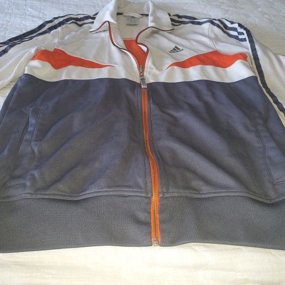 Vintage Men's Adidas Full Zip Track Workout Jacket (Sz Med) - Picture 3 of 12